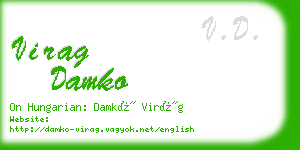 virag damko business card